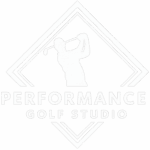 Performance golf studio white logo